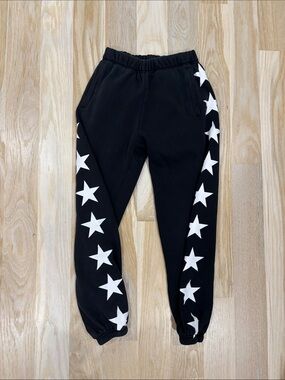 Starfit size Small Black Star-Striped sweatpants